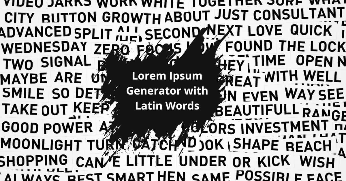 Lorem Ipsum Generator With Latin Words