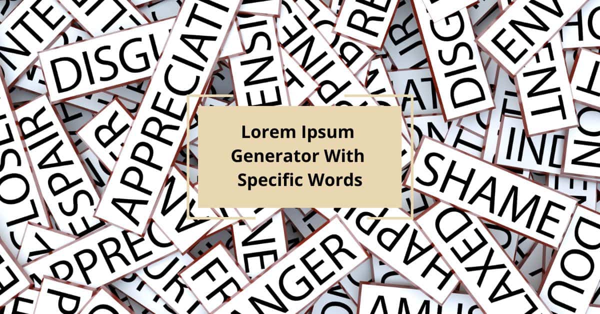 Lorem Ipsum Generator with Specific Words