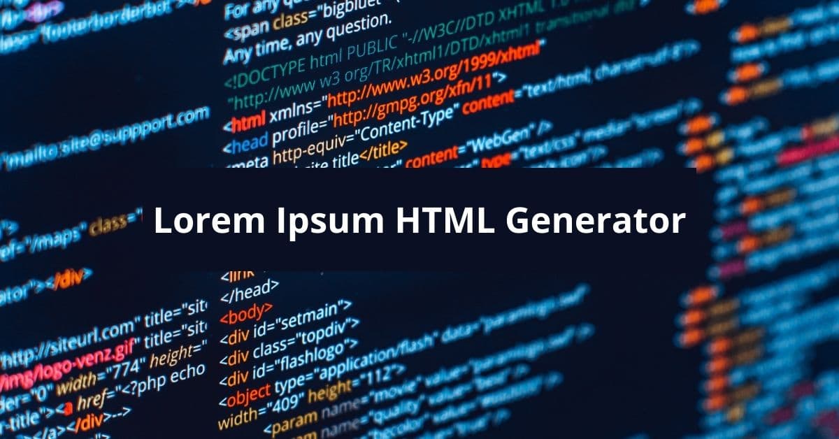 Lorem Ipsum HTML Generator