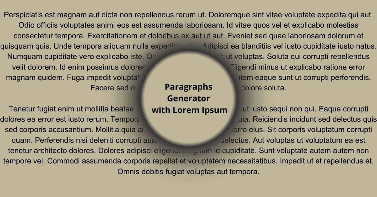 Lorem Ipsum Paragraph Generator