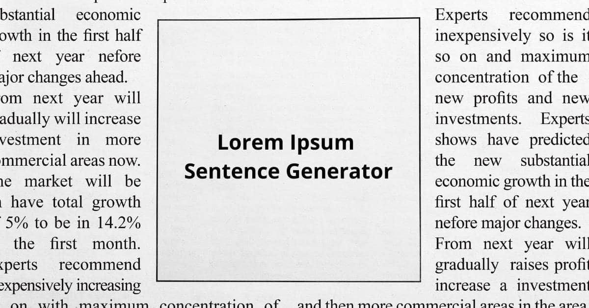 Lorem Ipsum Sentence Generator