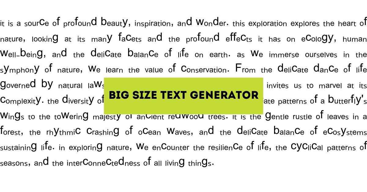 Big Size Text Generator