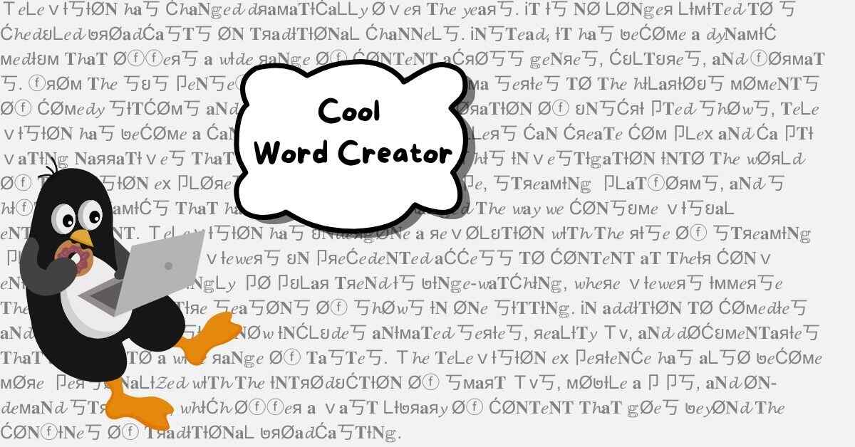 Cool Word Creator