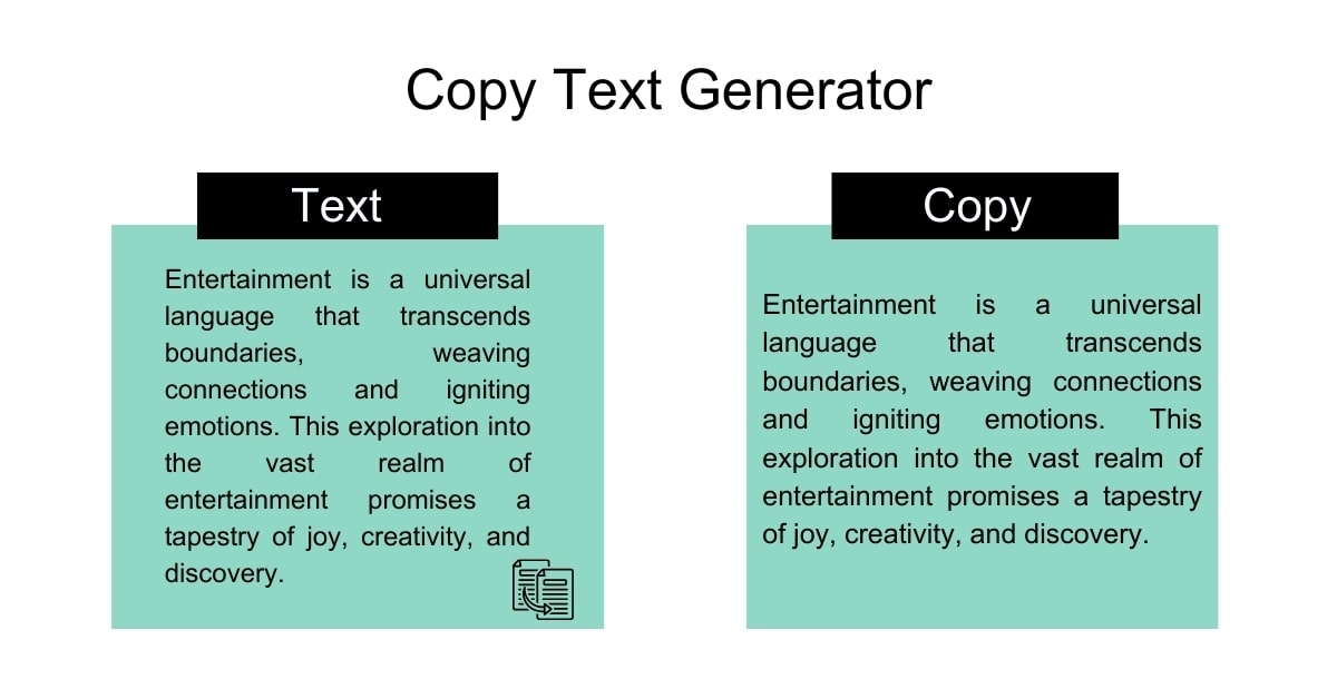 Copy Text Generator