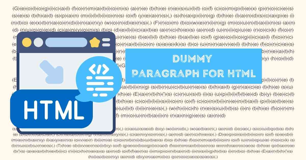 Dummy Paragraph For Html