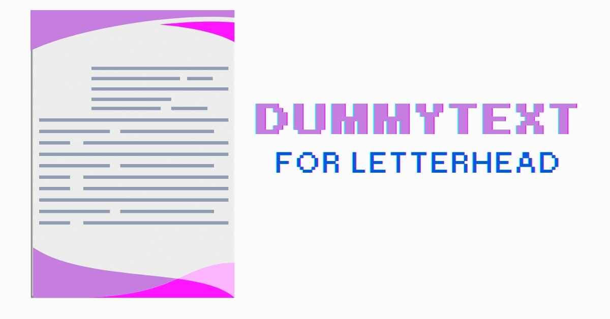 Dummy Text for Letterhead