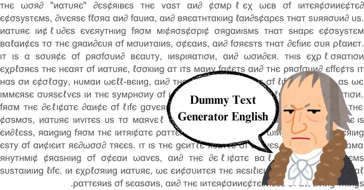 Dummy Text Generator English