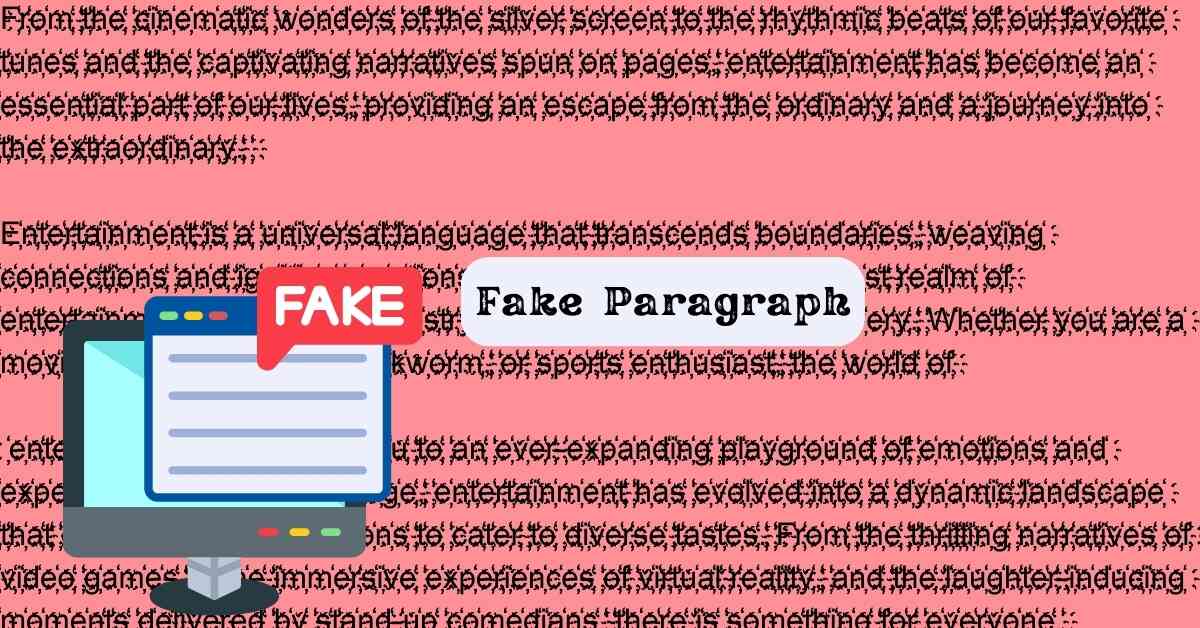 Fake Paragraph