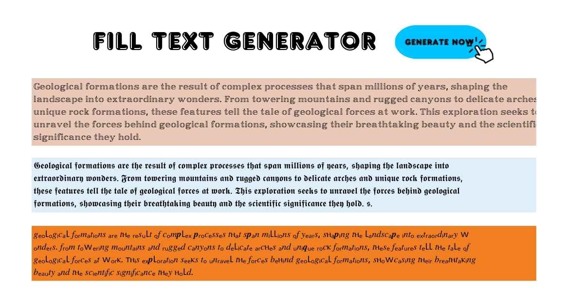 Fill Text Generator