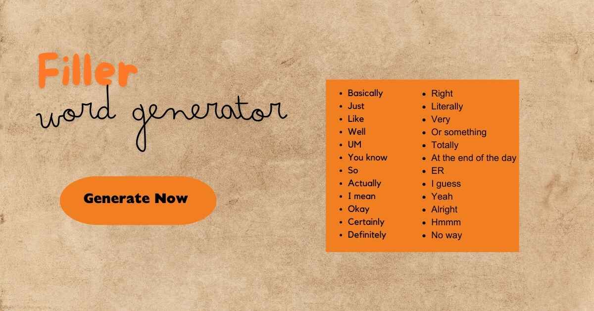 Filler Word Generator