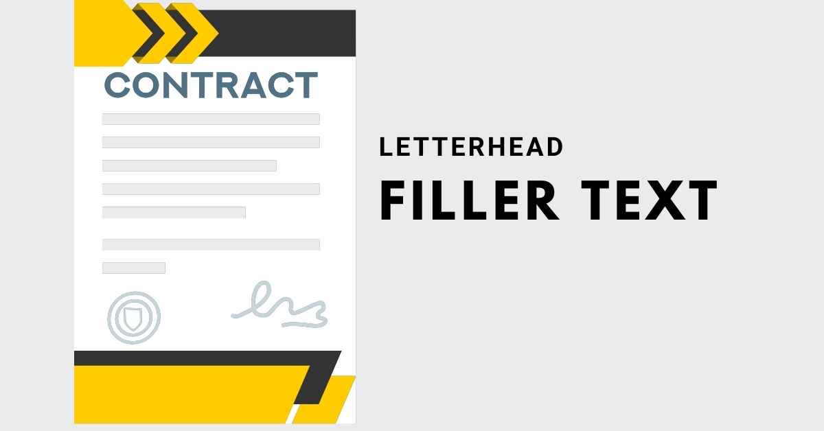 Letterhead Filler Text