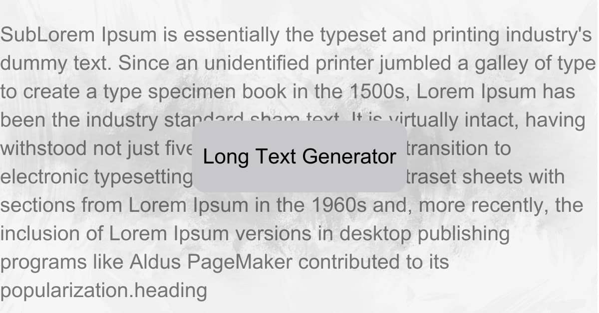 Long Text Generator