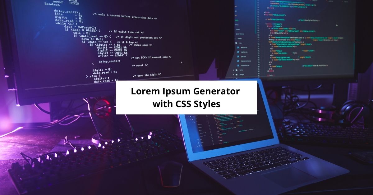 Lorem Ipsum Generator with CSS Styles