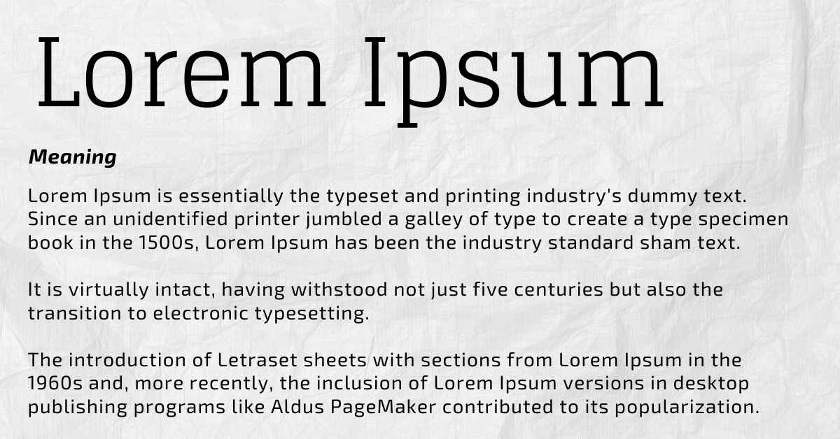 Lorem Ipsum Meaning In English