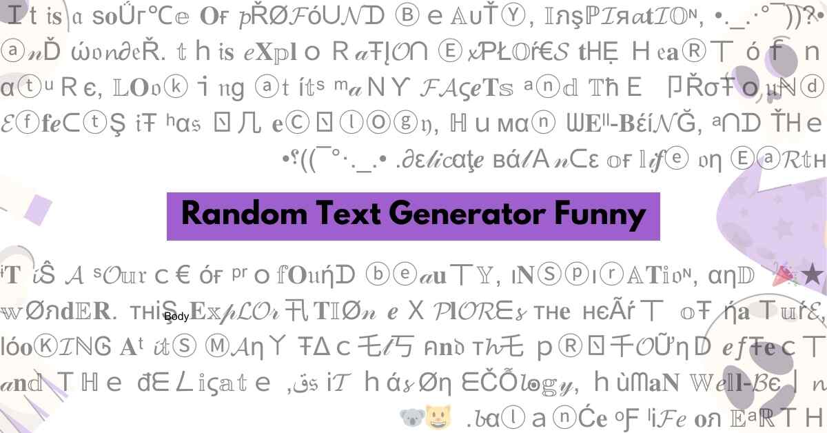 Random Text Generator Funny