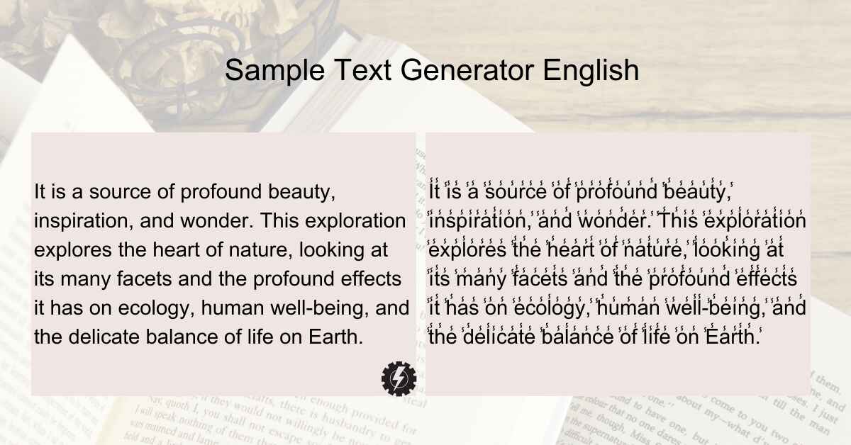 Sample Text Generator English