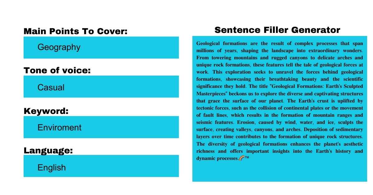 Sentence Filler Generator