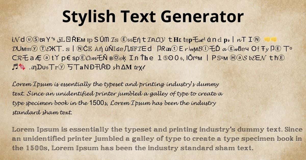 Stylish Text Generator