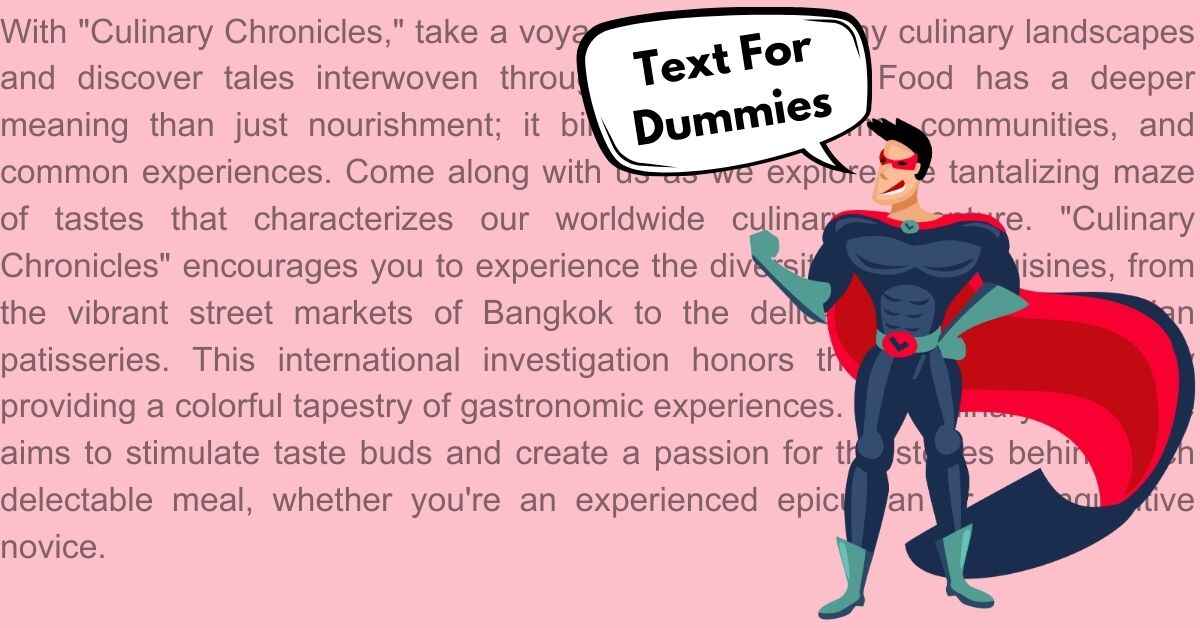 Text For Dummies