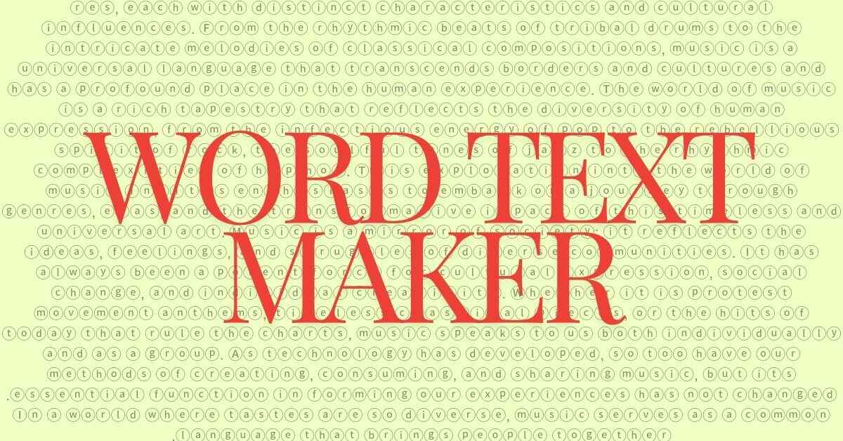 Word Text Maker