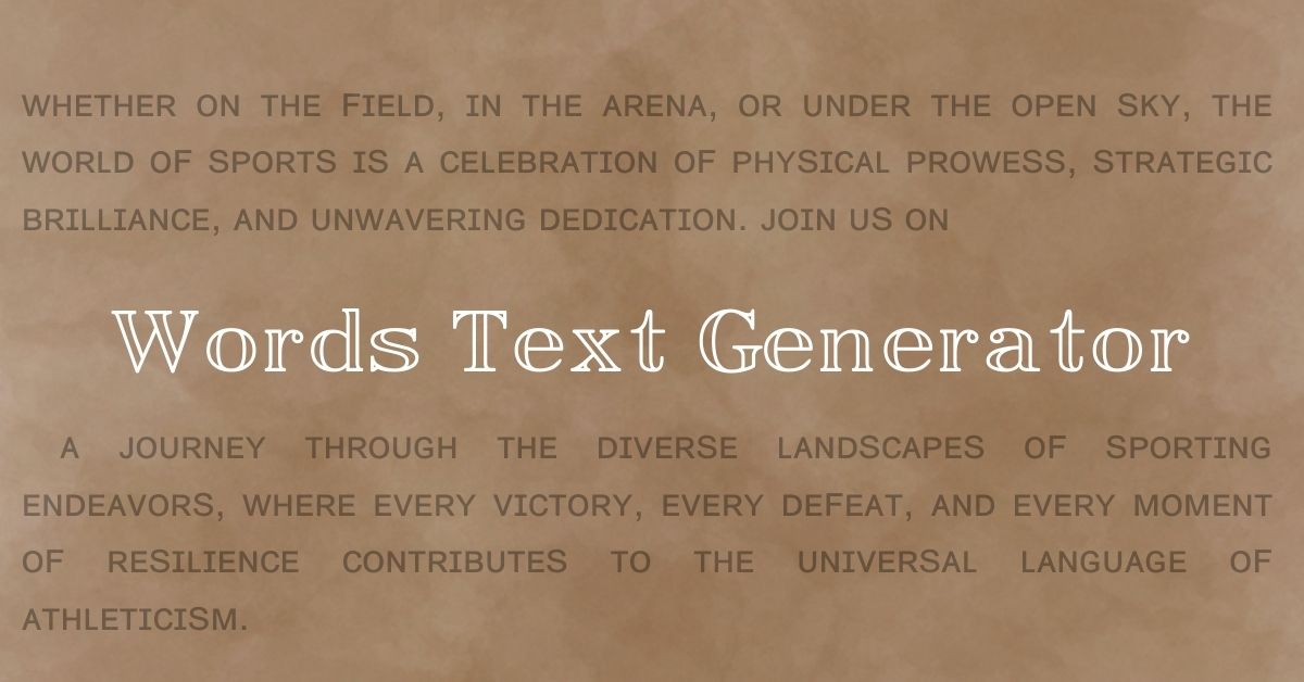 Words Text Generator