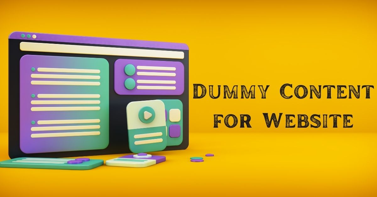 Dummy Content For Website