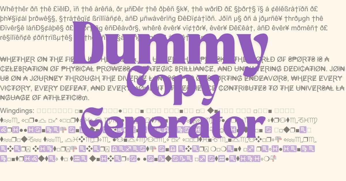 Dummy Copy Generator