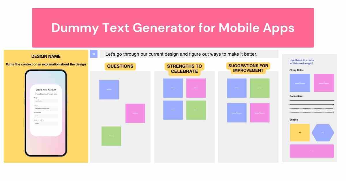 Dummy Text Generator For Mobile Apps