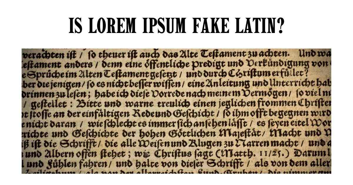 Is Lorem Ipsum Fake Latin?