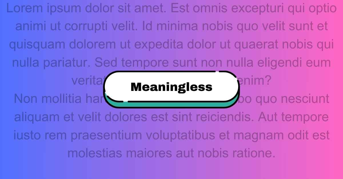 Is Lorem Ipsum Meaningless?