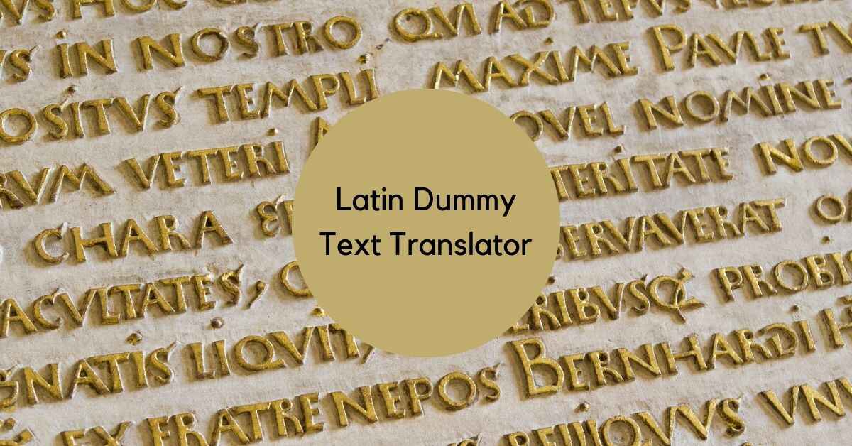 Latin Dummy Text Translator