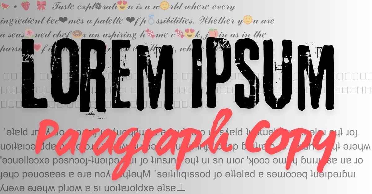 Lorem Ipsum Paragraph Copy