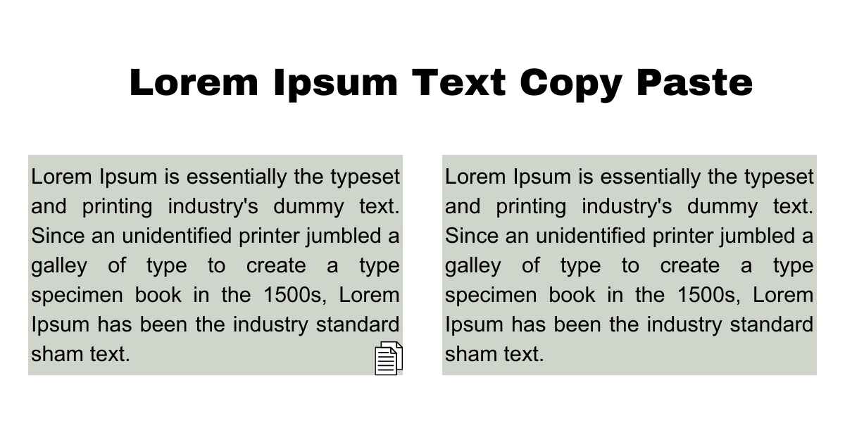 Lorem Ipsum Text Copy Paste