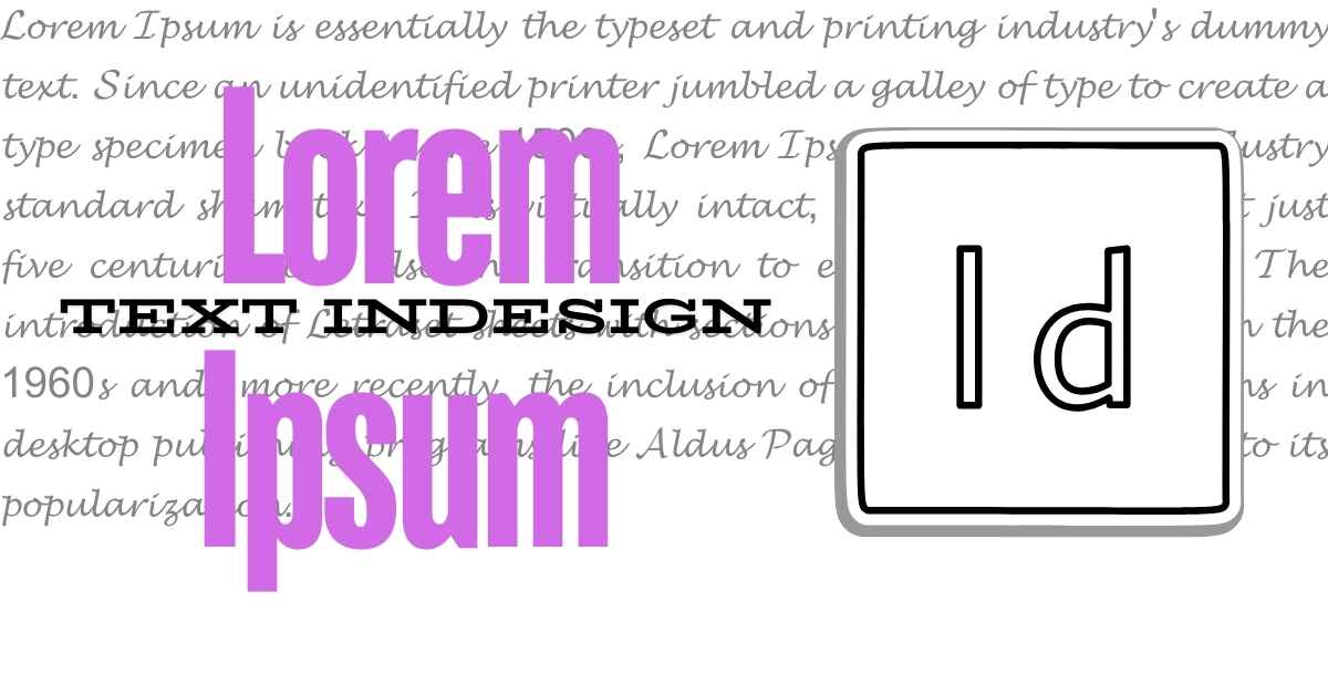 Lorem Ipsum Text Indesign