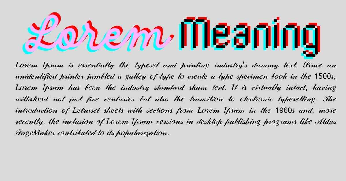 Lorem Meaning