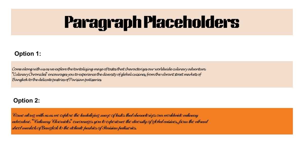 Paragraph Placeholders