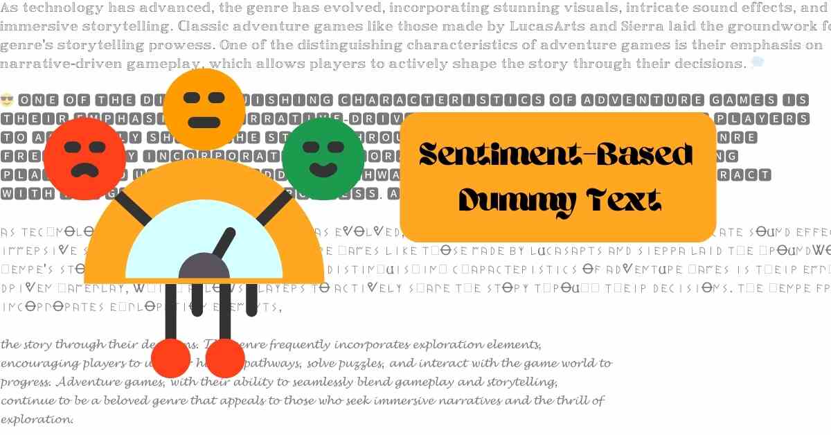 Sentiment Based Dummy Text