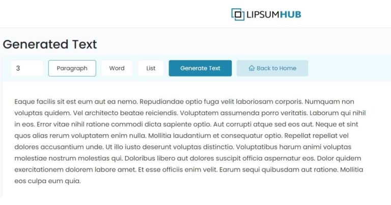 Text Words Generator - Lipsum Hub