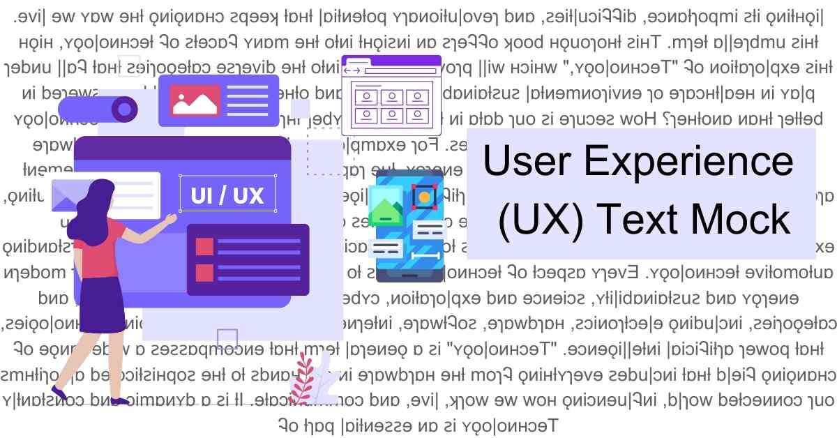 User Experience (UX) Text Mock