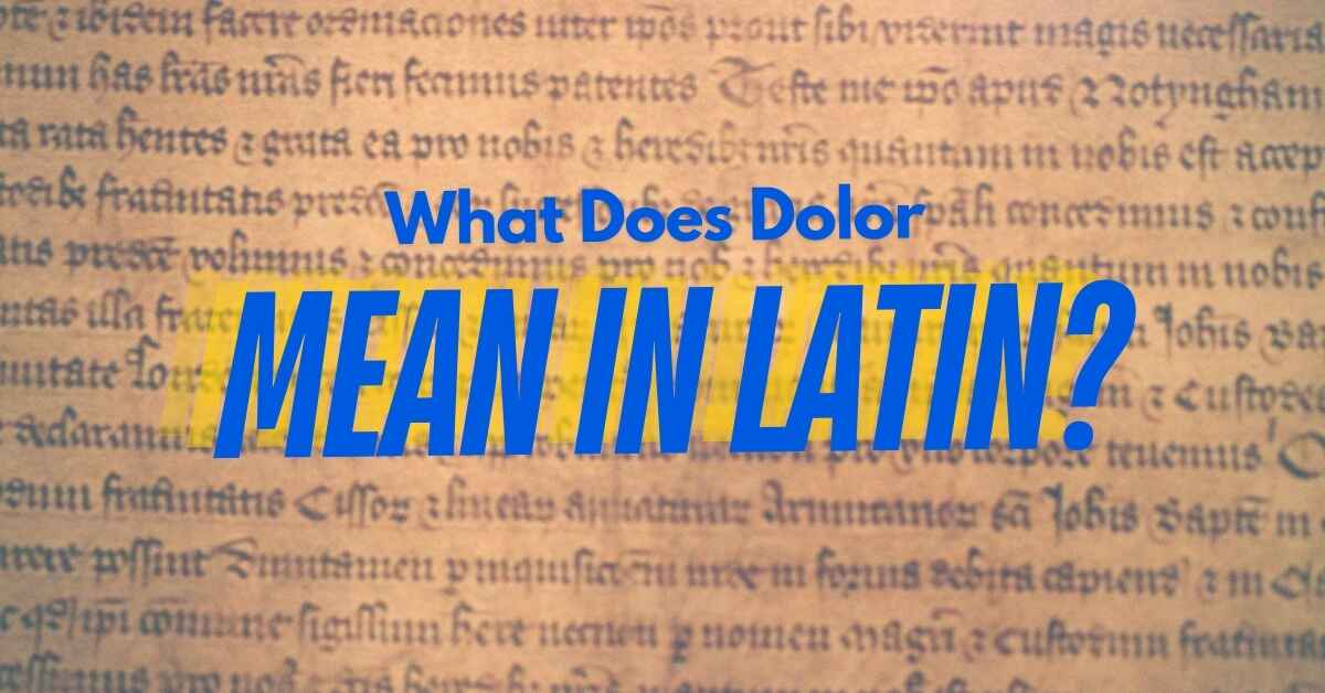 What Does Dolor Mean in Latin?