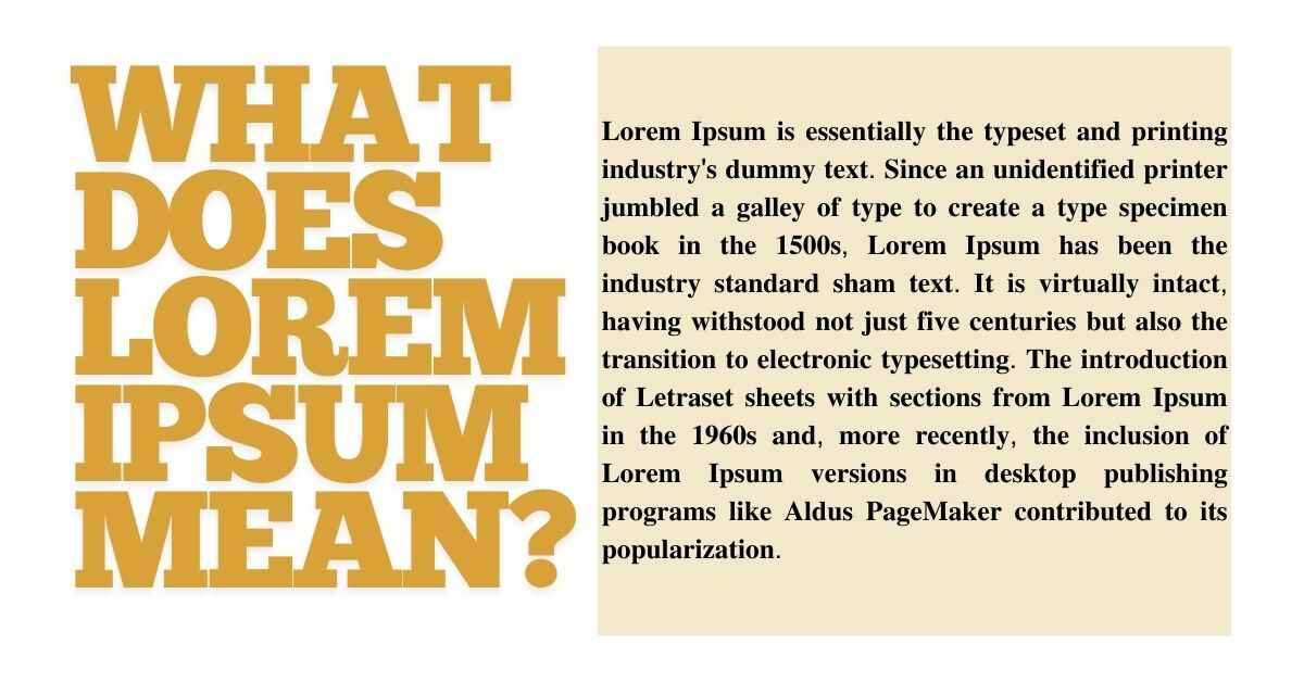 What Does Lorem Ipsum Mean