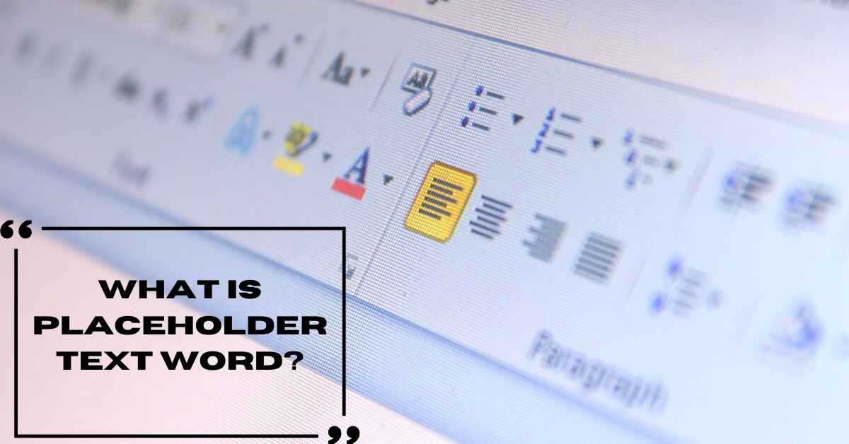 What Is Placeholder Text Word?