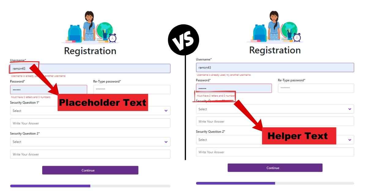 What Is the Difference Between Helper Text and Placeholder Text