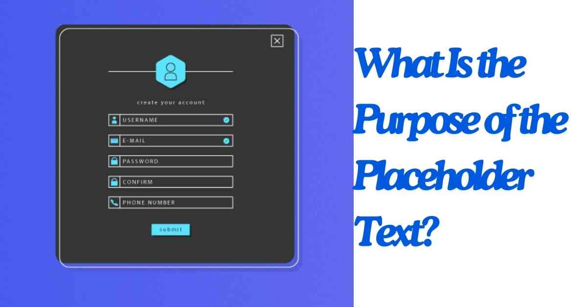 What Is The Purpose of The Placeholder Text?