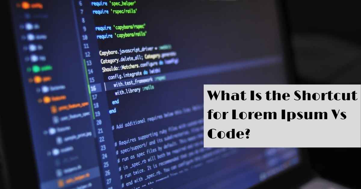 What Is the Shortcut for Lorem Ipsum Vs Code