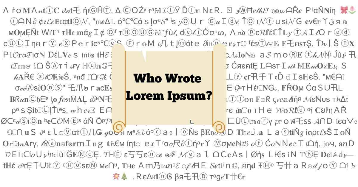 Who Wrote Lorem Ipsum?