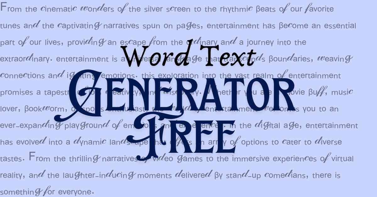 Word Text Generator Free