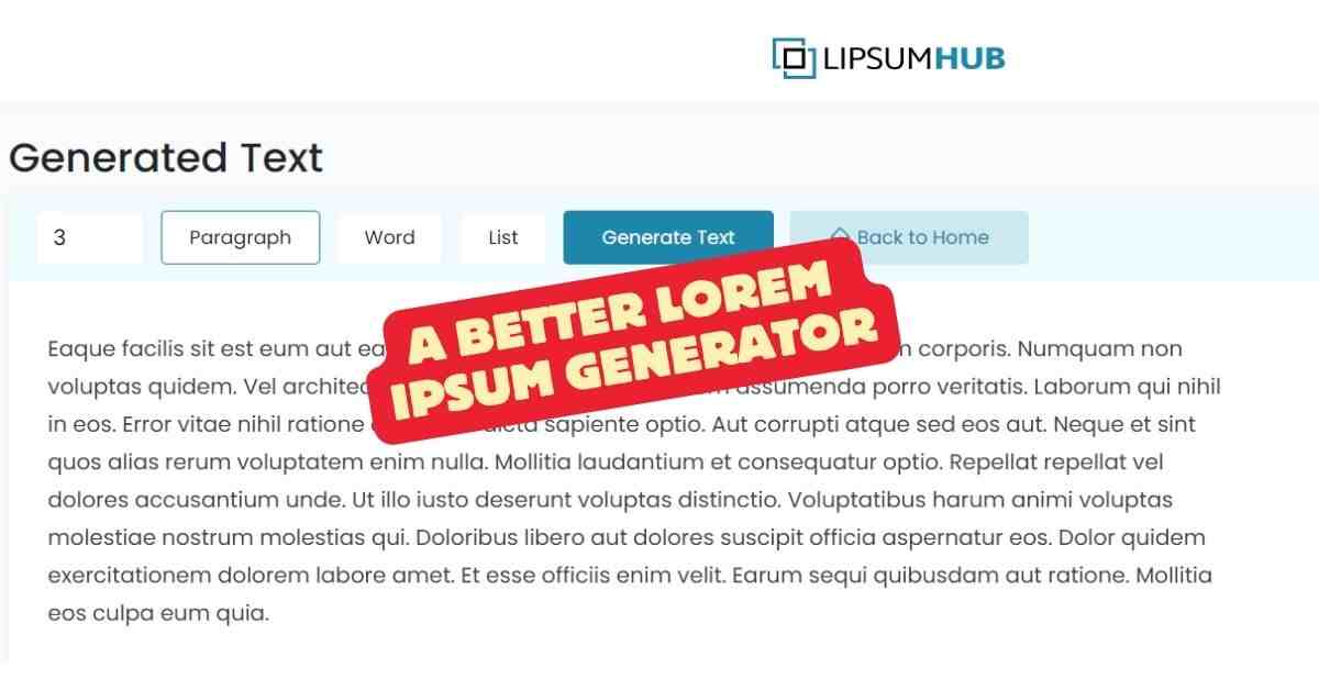 A Better Lorem Ipsum Generator