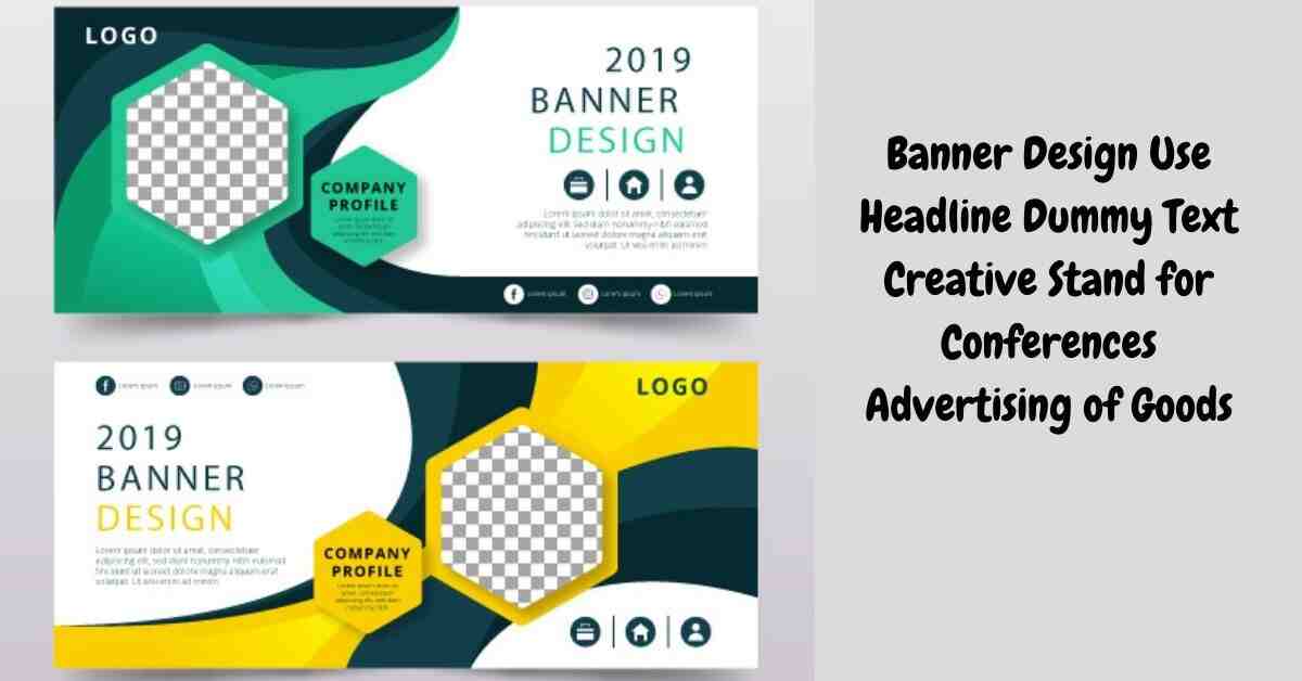 Banner Design Use Headline Dummy Text Creative Stand for Conferences Advertising of Goods