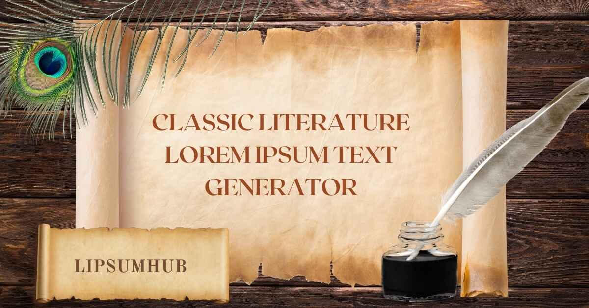 Classic Literature Lorem Ipsum Text Generator